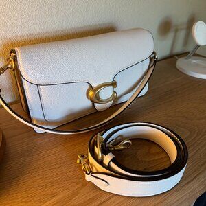 Excellent Cond. Coach Tabby in Cream Leather with Gold Hardware - retail $450